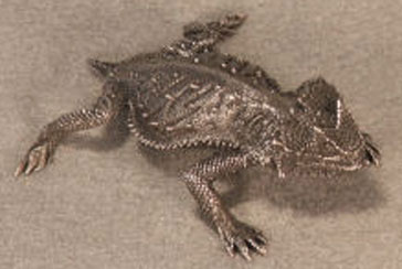 (image for) Rock Horned Lizard Pewter Figurines