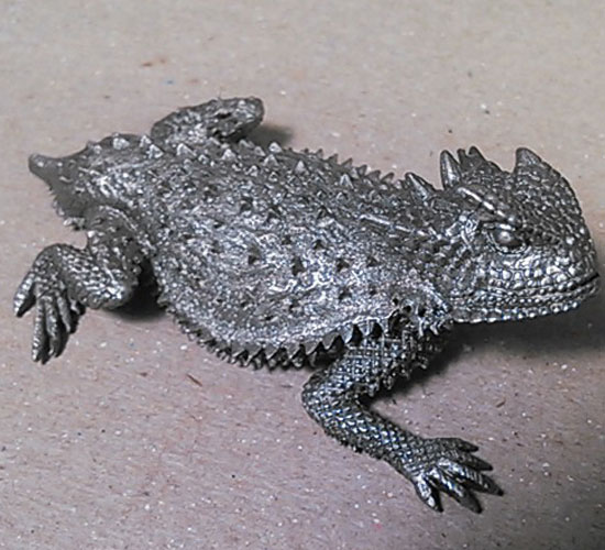 (image for) Sherbrookei Horned Lizard Pewter Figurine