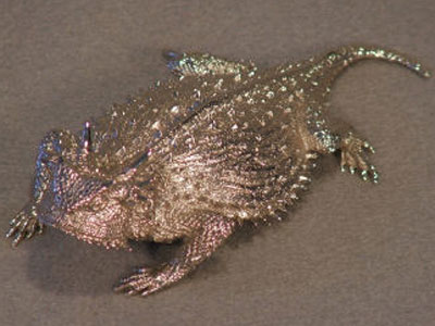 (image for) Texas Horned Lizard Nickel/Silver Plated Belt Buckle