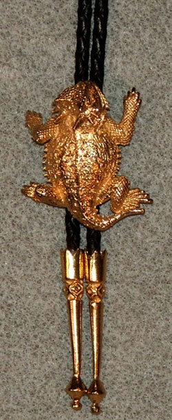 (image for) Texas Horned Lizard Gold Plated Bolo Ties - Click Image to Close