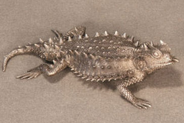 (image for) Asio Horned Lizard Pewter Figurines