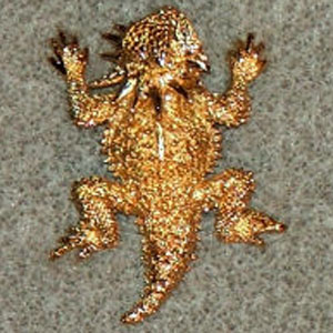(image for) Regal Horned Lizard Gold Plated Scatter Pins