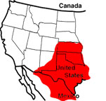 Texas Horned Lizard Map