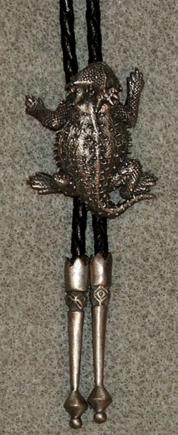 (image for) California Coastal Horned Lizard Pewter Bolo Ties