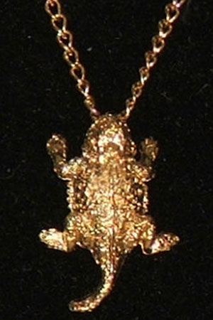 (image for) California Coastal Horned Lizard Gold Plated Necklaces